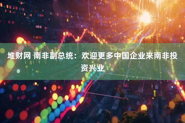 堆财网 南非副总统：欢迎更多中国企业来南非投资兴业